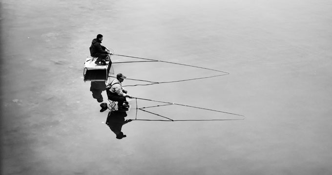 The fishing man / Photo: Peng Zhang